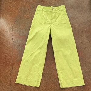 Maeve the Colette Magic Fabric bright lime Wide-Leg Pants 🍋‍🟩
